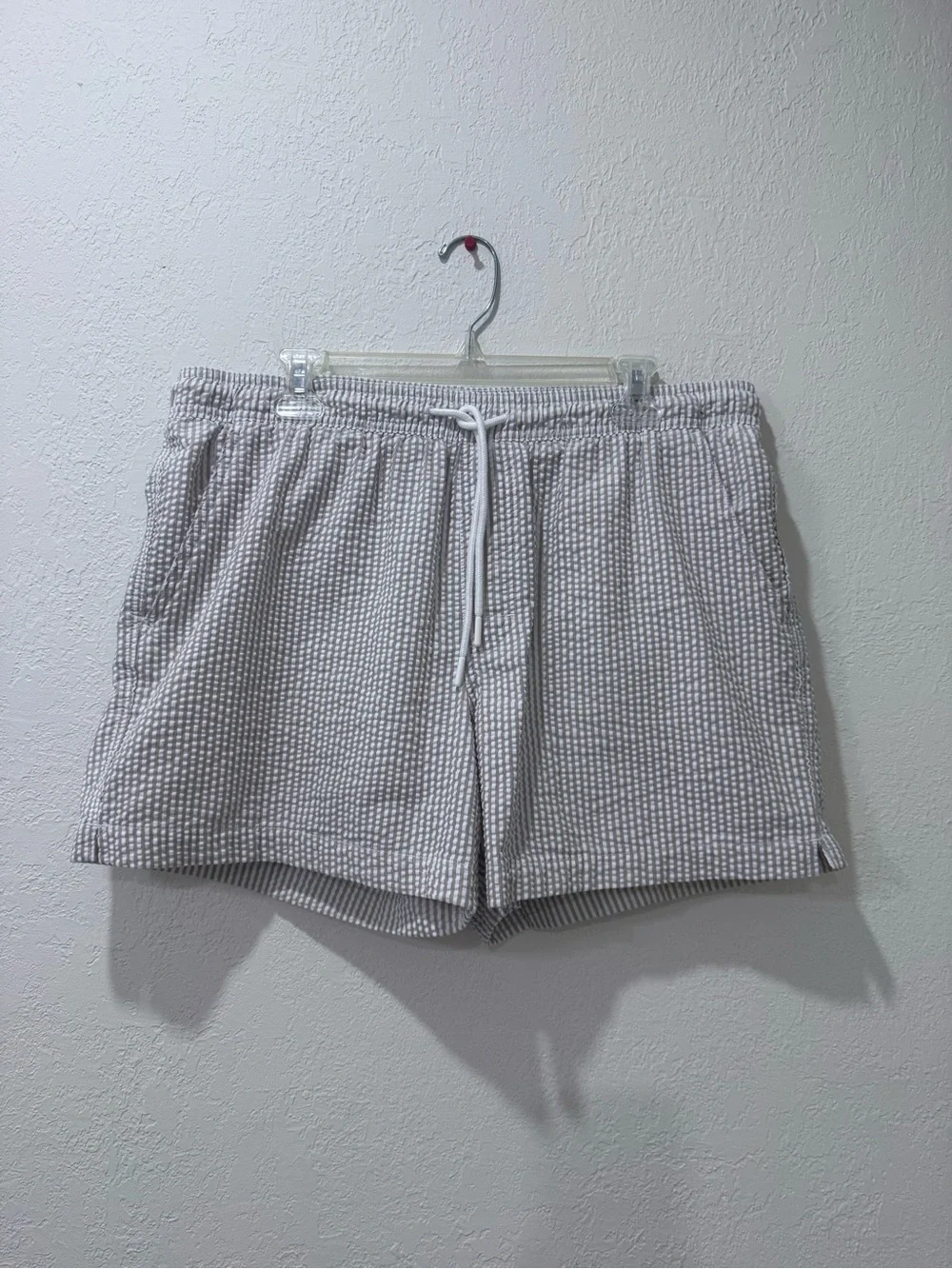 American Eagle Outfitters Gray Seersucker Drawstring Athletic Shorts